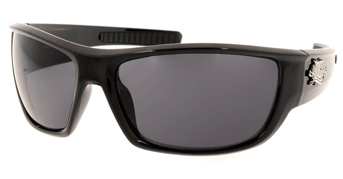 Crne sportske sunčane naočare Loc's 91135-BK za muškarce.