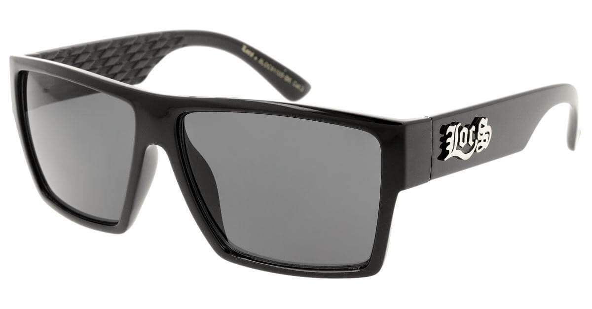 Crne, kockaste Loc's 91105-BK naočare za sunce.