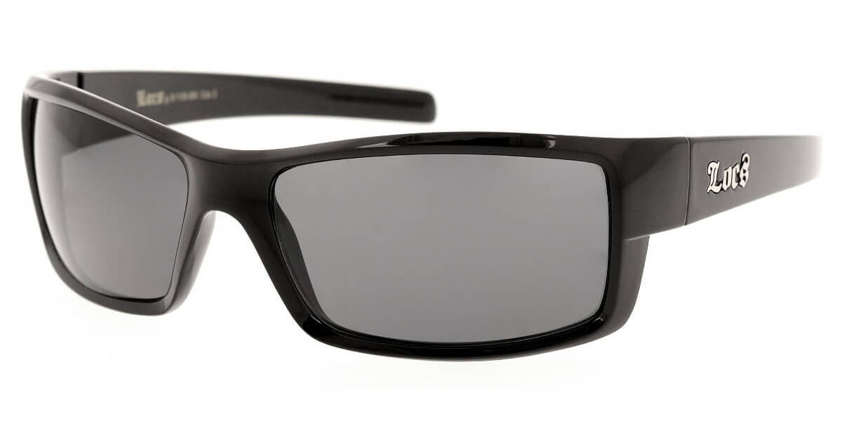 Crne sportske sunčane naočare Loc's 91108-BK za muškarce.