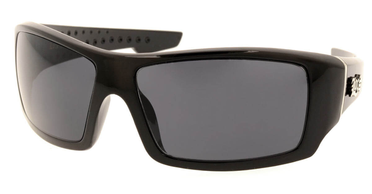 Crne sportske sunčane naočare Loc's 9054-BK za muškarce.