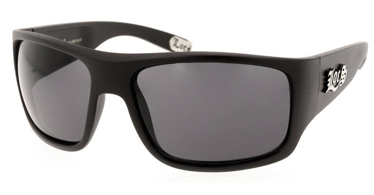 Mat crne sportske sunčane naočare Loc's 91107-MB za muškarce.