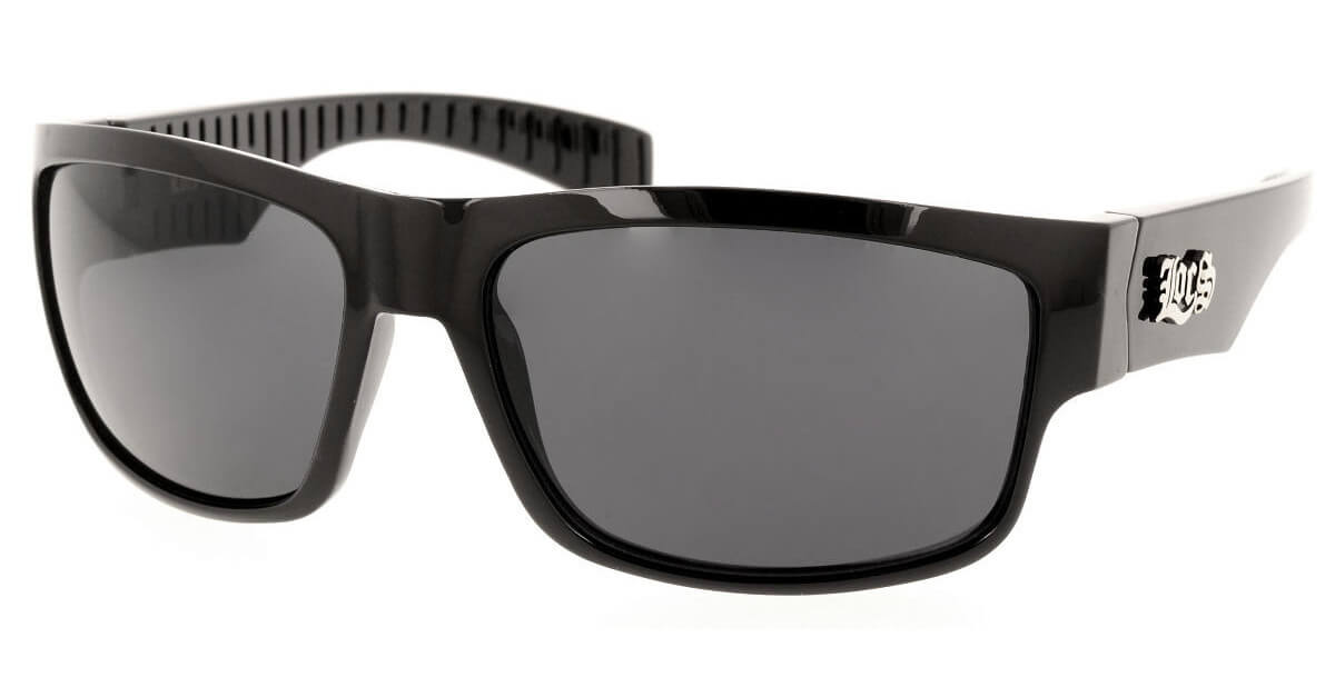 Crne sportske sunčane naočare Loc's 91113-BK za muškarce.