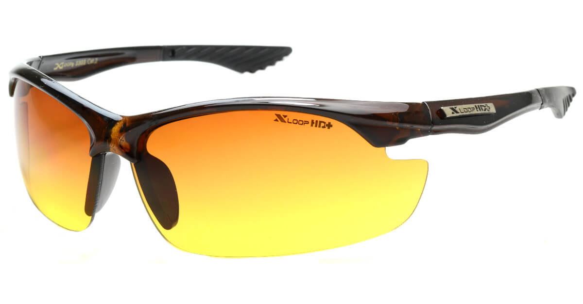 Atraktivne X-Loop 434HD sportske naočare za sunce sa plastičnom poluokvirom i HD staklima!