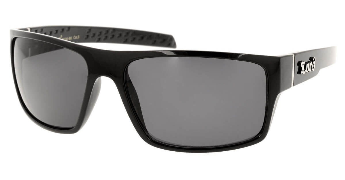 Crne sportske sunčane naočare Loc's 91106-BK za muškarce.