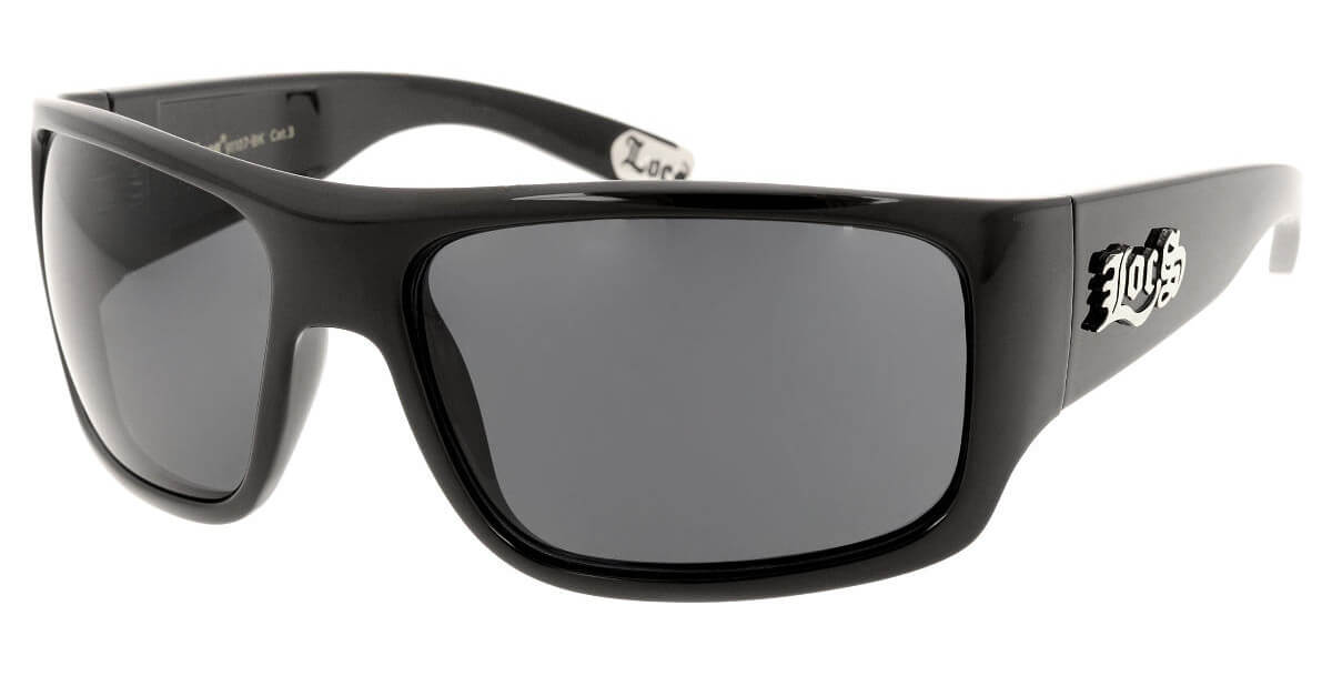 Crne sportske sunčane naočare Loc's 91107-BK za muškarce.