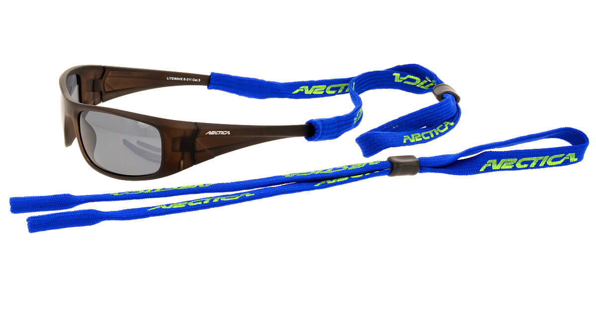 Podesiva elastična traka za nošenje naočara oko vrata sa Arctica natpisom (plave boje).